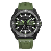 Alexandre Christie AC 9404 MH Army Black Rubber Strap